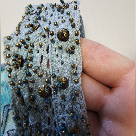 VINTAGE flowy rayon bohemian dress - Picture 7 of 15